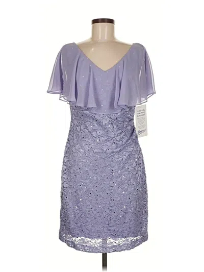Pre-owned Connected Apparel Cocktail Dress In Purple