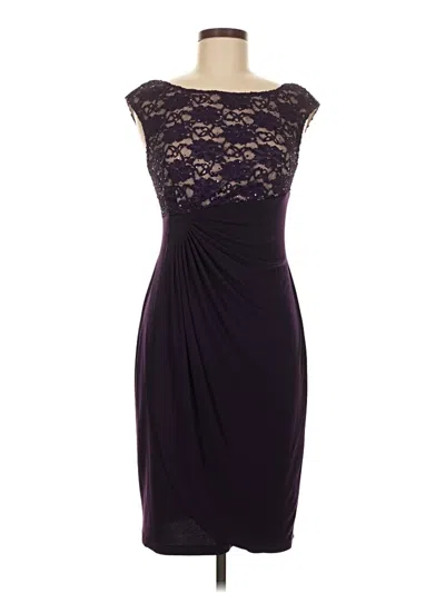 Pre-owned Connected Apparel Cocktail Dress In Purple