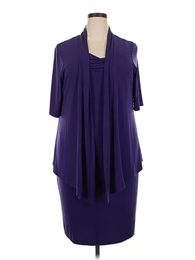Pre-owned Connected Apparel Cocktail Dress In Purple