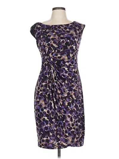 Pre-owned Connected Apparel Cocktail Dress In Purple
