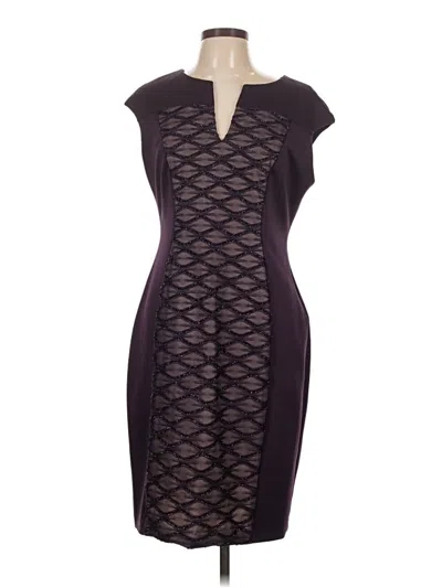 Pre-owned Connected Apparel Cocktail Dress In Purple