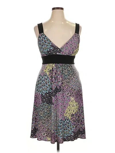 Pre-owned Connected Apparel Cocktail Dress In Purple
