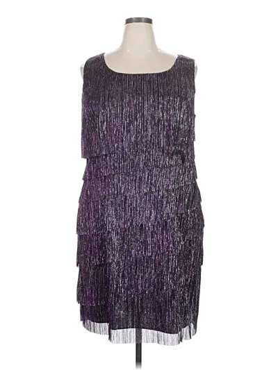 Pre-owned Connected Apparel Cocktail Dress In Purple