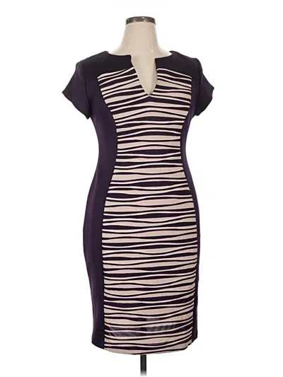 Pre-owned Connected Apparel Cocktail Dress In Purple