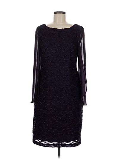 Pre-owned Connected Apparel Cocktail Dress In Purple