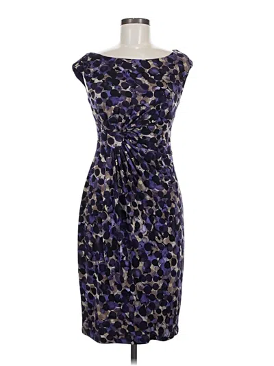 Pre-owned Connected Apparel Cocktail Dress In Purple