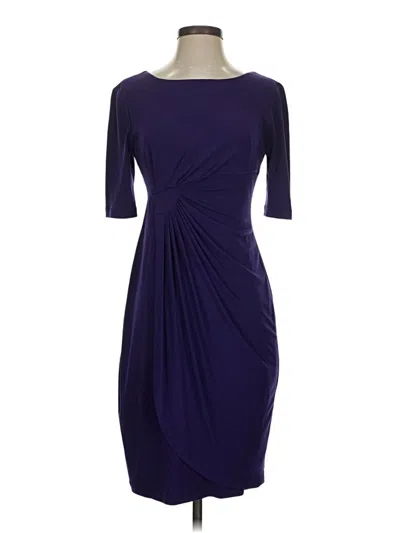Pre-owned Connected Apparel Cocktail Dress In Purple