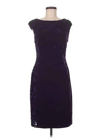 Pre-owned Connected Apparel Cocktail Dress In Purple
