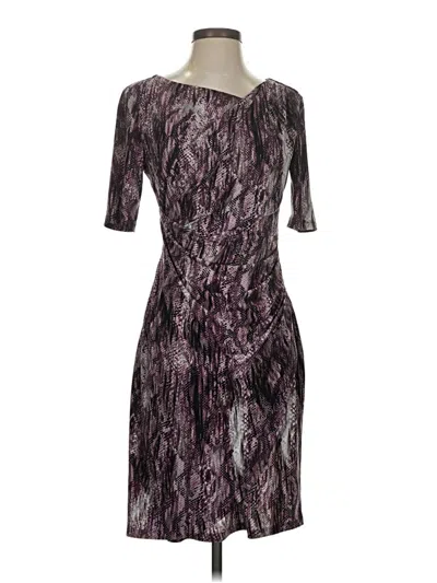 Pre-owned Connected Apparel Cocktail Dress In Purple