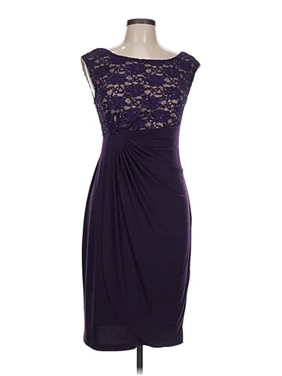Pre-owned Connected Apparel Cocktail Dress In Purple