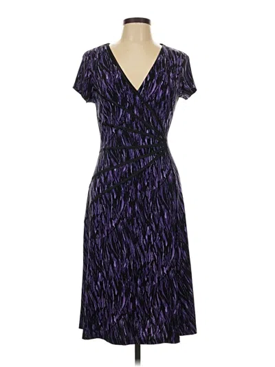 Pre-owned Connected Apparel Cocktail Dress In Purple