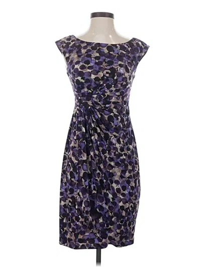 Pre-owned Connected Apparel Cocktail Dress In Purple