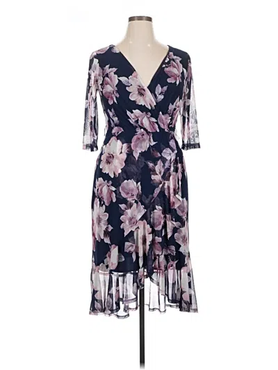 Pre-owned Connected Apparel Cocktail Dress In Purple