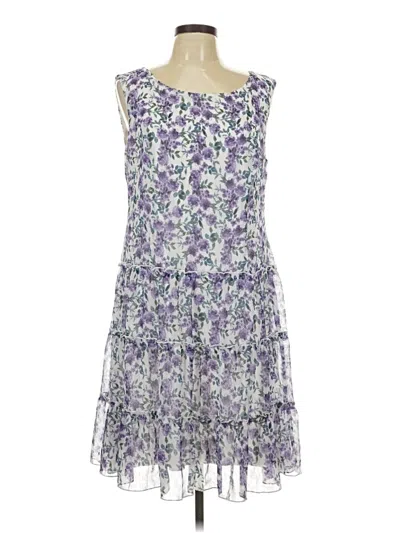Pre-owned Connected Apparel Cocktail Dress In Purple