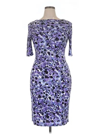 Pre-owned Connected Apparel Cocktail Dress In Purple