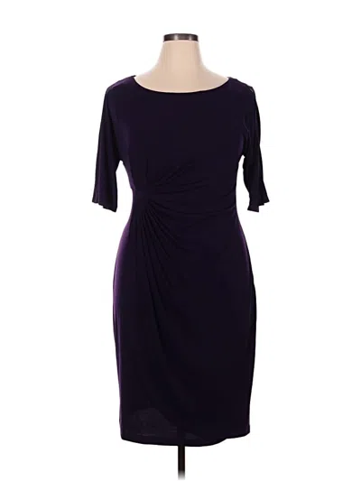 Pre-owned Connected Apparel Cocktail Dress In Purple