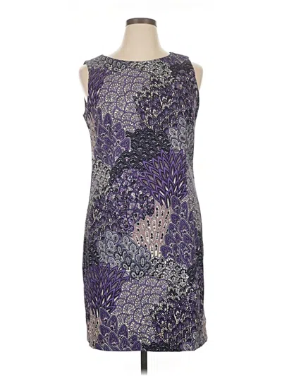 Pre-owned Connected Apparel Cocktail Dress In Purple