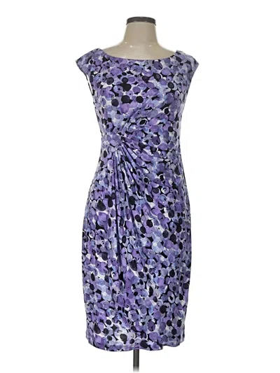 Pre-owned Connected Apparel Cocktail Dress In Purple