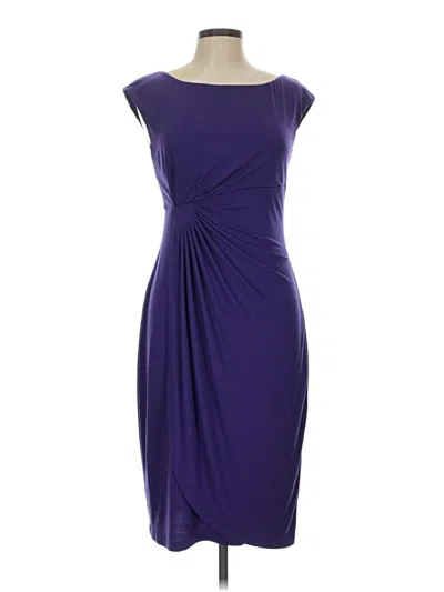 Pre-owned Connected Apparel Cocktail Dress In Purple