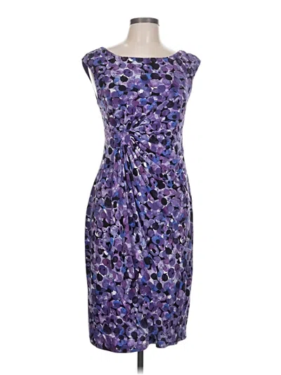 Pre-owned Connected Apparel Cocktail Dress In Purple