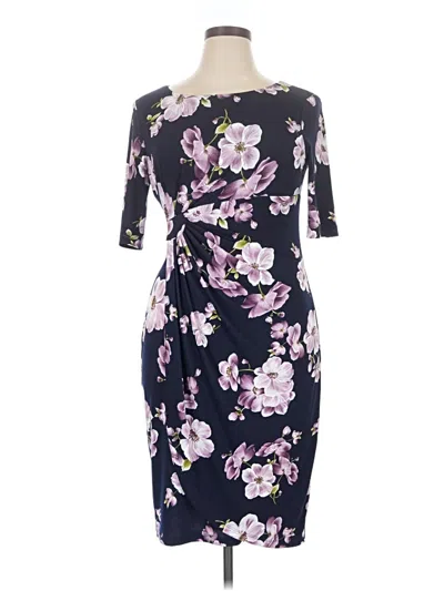 Pre-owned Connected Apparel Cocktail Dress In Purple