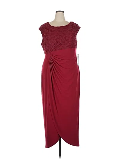 Connected Apparel Cocktail Dress In Red