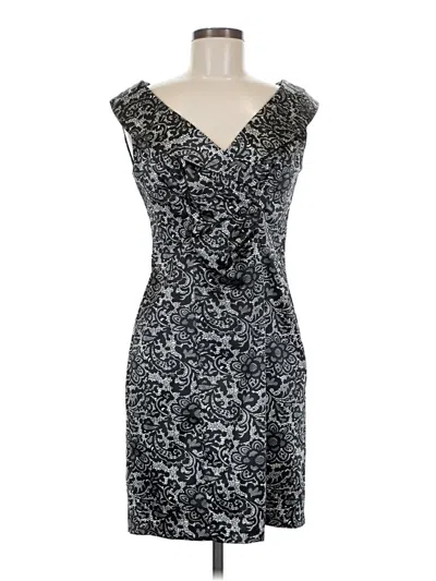Pre-owned Connected Apparel Cocktail Dress In Silver