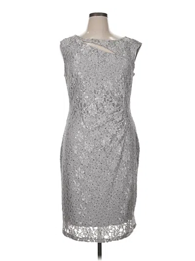 Pre-owned Connected Apparel Cocktail Dress In Silver