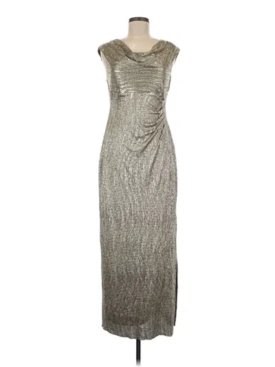 Pre-owned Connected Apparel Cocktail Dress In Silver