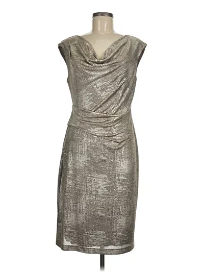 Pre-owned Connected Apparel Cocktail Dress In Silver