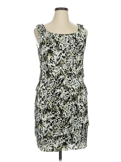 Pre-owned Connected Apparel Cocktail Dress In Silver