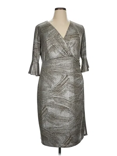 Pre-owned Connected Apparel Cocktail Dress In Silver