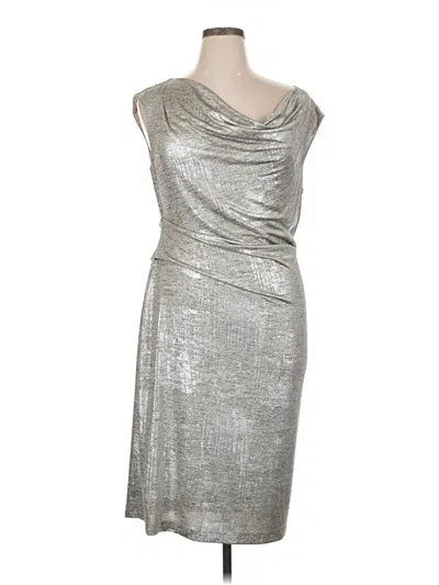Pre-owned Connected Apparel Cocktail Dress In Silver