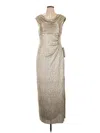 Connected Apparel Cocktail Dress In Silver