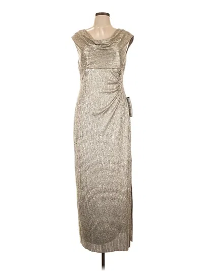Connected Apparel Cocktail Dress In Silver