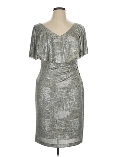 Pre-owned Connected Apparel Cocktail Dress In Silver