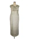 Connected Apparel Cocktail Dress In Silver