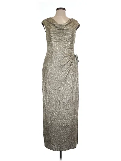 Pre-owned Connected Apparel Cocktail Dress In Silver