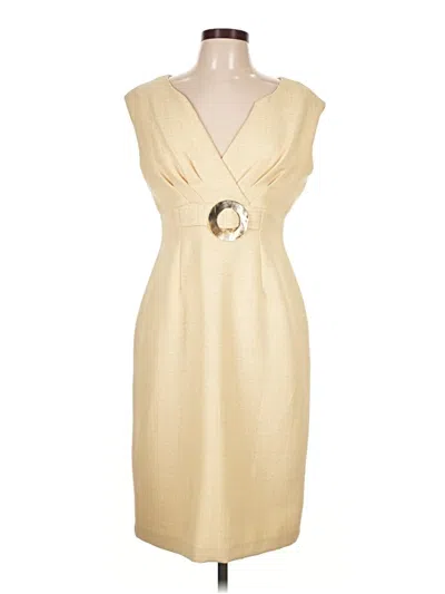 Pre-owned Connected Apparel Cocktail Dress In Tan