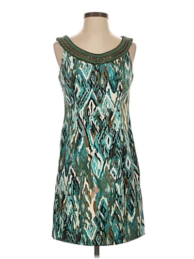Pre-owned Connected Apparel Cocktail Dress In Teal