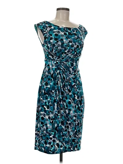Pre-owned Connected Apparel Cocktail Dress In Teal