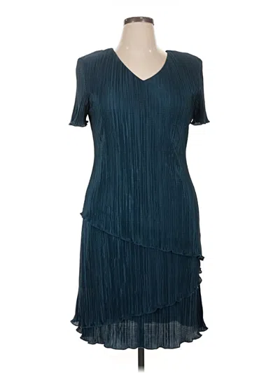Pre-owned Connected Apparel Cocktail Dress In Teal