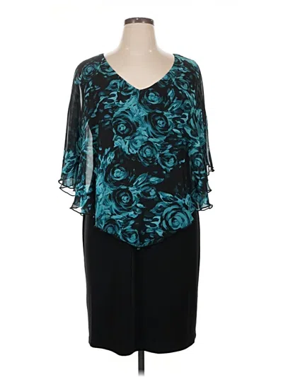 Pre-owned Connected Apparel Cocktail Dress In Teal