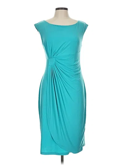 Pre-owned Connected Apparel Cocktail Dress In Teal
