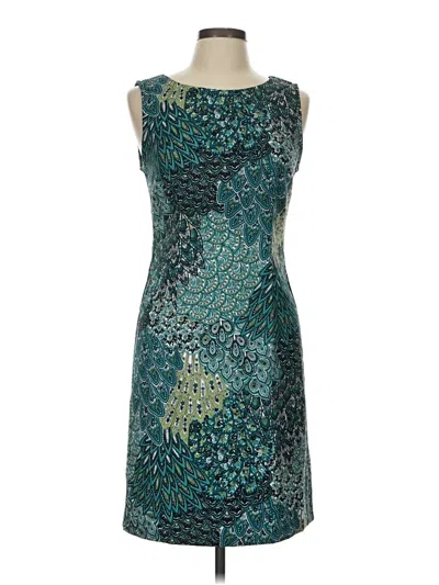 Pre-owned Connected Apparel Cocktail Dress In Teal
