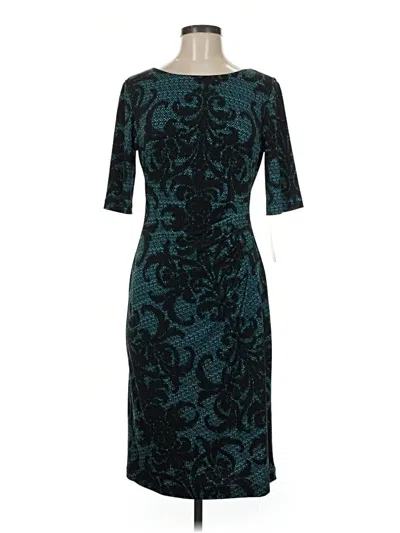 Pre-owned Connected Apparel Cocktail Dress In Teal