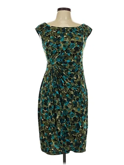 Pre-owned Connected Apparel Cocktail Dress In Teal