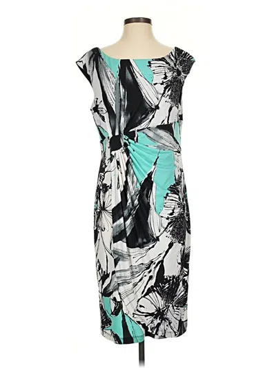 Pre-owned Connected Apparel Cocktail Dress In Teal