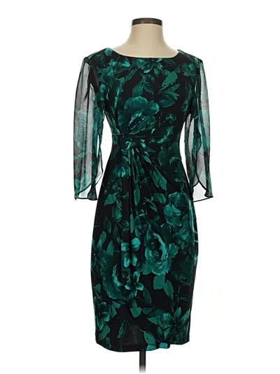 Pre-owned Connected Apparel Cocktail Dress In Teal