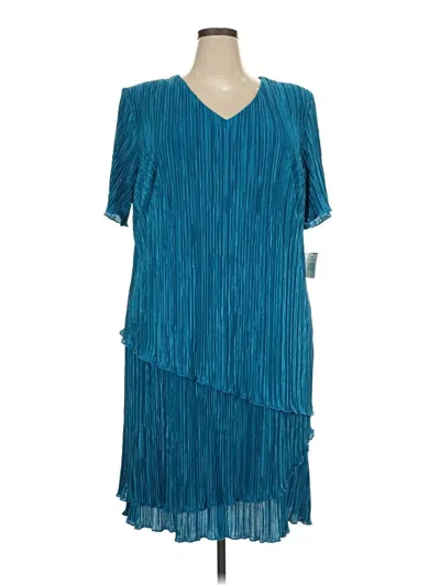 Pre-owned Connected Apparel Cocktail Dress In Teal